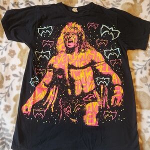 Graphic Black T-Shirt with Neon Design